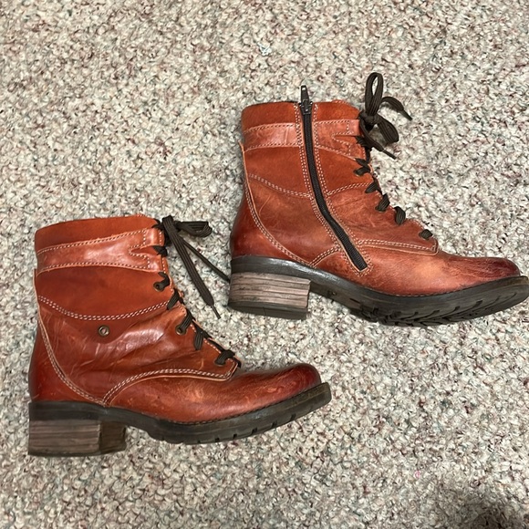 Dromedaris leather fleece lined boots withh zip side - Picture 6 of 10